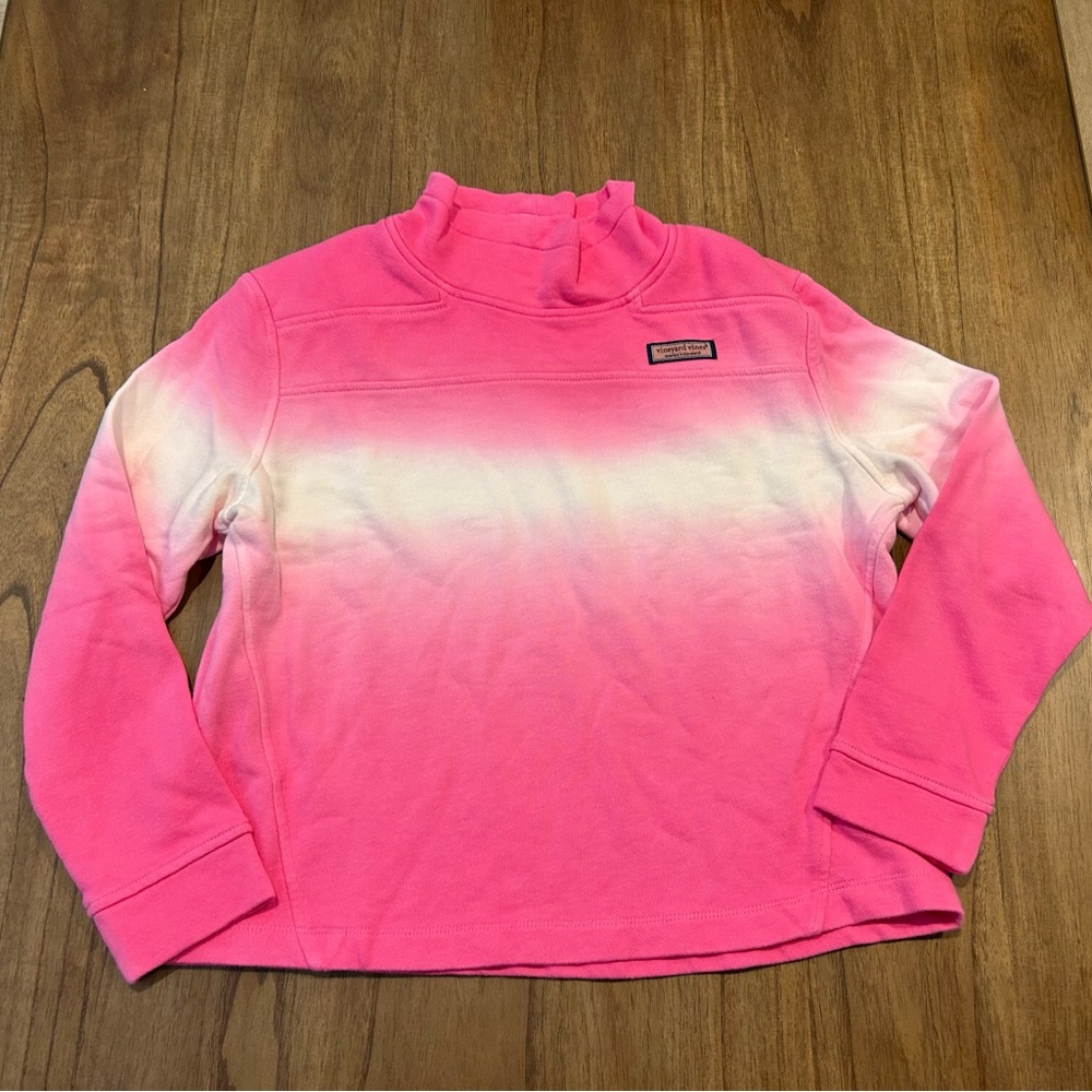 Vineyard Vines Girls Dip Dye Surf Shep Shirt Pullover in Neon Confetti